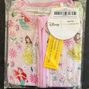 Little Sleepies NWT Disney Princess zippy pajamas 18-24 months 18-24M